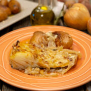 Bacalhau com batatas no forno empratado