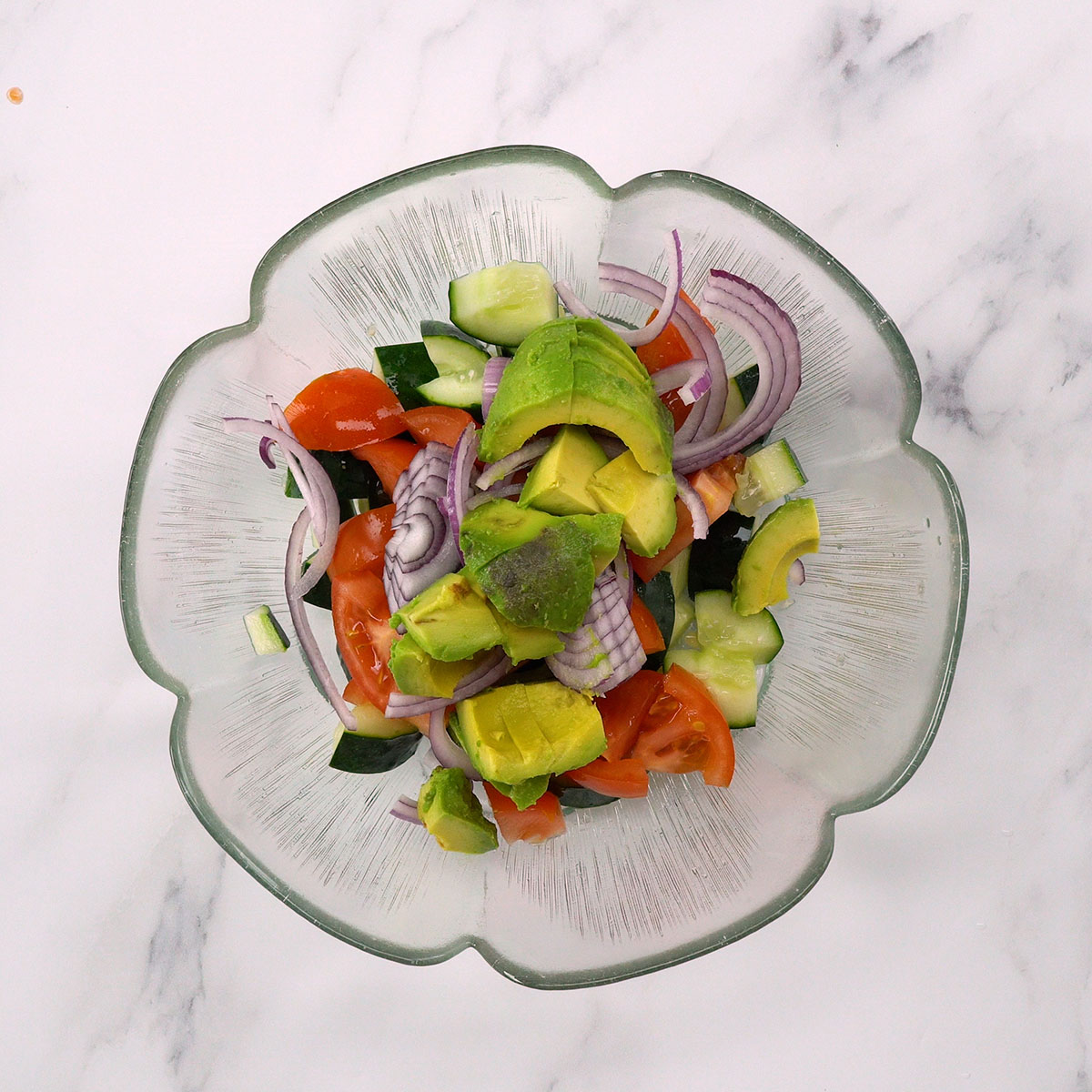 Ingredientes misturados na tigela.